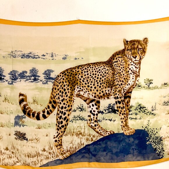 Vimoda Paris Rectangular Leopard Scarf (34" X 71") NWOT - Picture 3 of 15